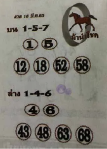 ม้านำโชค 16/03/65